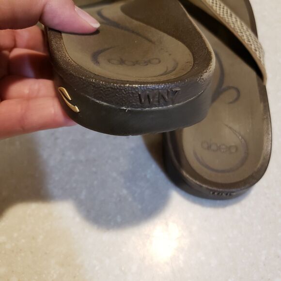 Abeo Alea Balboa Flip Flop Sandals Women’s 7 Brown - Picture 6 of 8